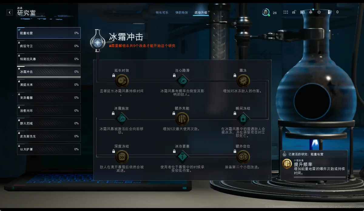 冰霜冲击 BUFF 树截图